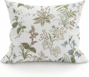 Husa de perna din bumbac FLORWELLA 40x45 cm, alb