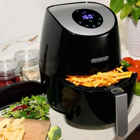 Deuba Cuptor cu aer cald FRYER 1 negru - 9 in 1 cu ecran tactil 1485 W 3,6 l