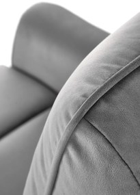 Fotoliu recliner Semir velvet gri H108 cm