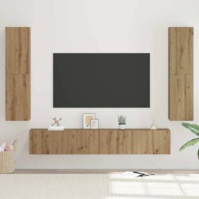 vidaXL Set comodă TV cu raft Altele 7 pcs stejar artizanal 60 x 30 x 30 cm