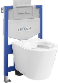 Mexen set WC încastrat cadru Felix XS-U cu vas de toaletă Rico, Albă - 6853372XX00