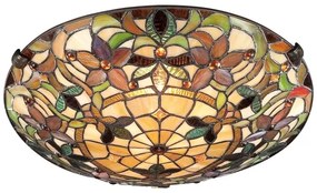 Elstead QZ-KAMI-F - Plafonieră Tiffany KAMI, 2x E27, 60W, 230V