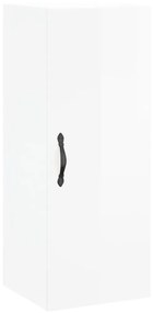 834996 vidaXL Dulap de perete, alb extralucios, 34,5x34x90 cm, lemn prelucrat