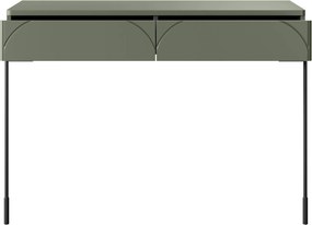 Consolă cu două sertare Sonatia 100 cm - verde măsliniu