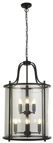 Lustra stil traditional Lantern Grande 8L negru
