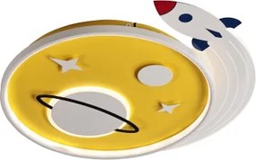 Brilagi -LED Plafonieră pentru copii STARSHIP LED/64W/230V 3000/4500/6000K galbenă