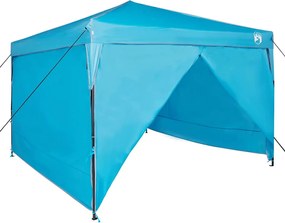 vidaXL Cort cu Copertină Manual albastru 290 x 290 x 251 cm țesătură