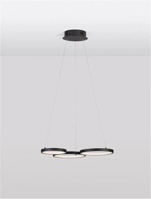Lustra LED suspendata design modern MAGNUS R3 neagra