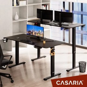 Deuba Birou de birou reglabil pe inaltime maro-140x60x118 cm