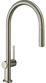 Baterie bucatarie cu dus extractibil crom periat Hansgrohe Talis M54 210 cu 2 jeturi 72800800