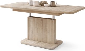 Mazzoni ASTON MINI-Z Stejar Sonoma - MĂSUȚĂ DE CAFEA MODERNĂ EXTENSIBILĂ REGLABILĂ PE ÎNĂLȚIME MASĂ TRANSFORMABILĂ