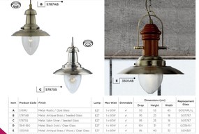 Lustra / Pendul stil rustic Hurricane 576RU SRT