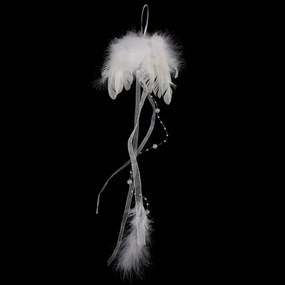 Aripi de înger, din pene, 12 x 35 x 2 cm, alb, set 12 buc.