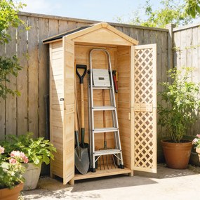 Outsunny Dulap de Exterior: Căsuță de Grădină cu Ușă Ventilată și Kit Anti-Răsturnare. | Aosom Romania