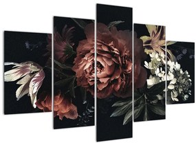 Tablou - Flori întunecate (150x105 cm)