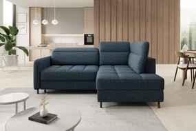 Coltar tapitat, extensibil, cu spatiu pentru depozitare, 208x160x100 cm, Barea R01, Eltap (Culoare: Verde / Lukso 35)