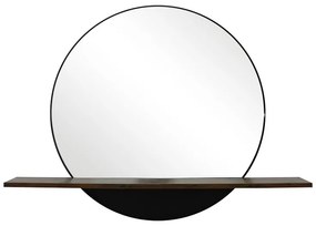Oglinda cu raft Salmin, Pako World, Negru, 80x10x60 cm