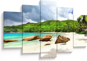 Tablou - Seychelles, plaja Takamaka (150x105 cm)