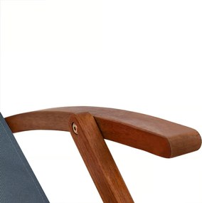 Șezlong de grădină SIENA, 94x60x94cm, antracit Jurhan