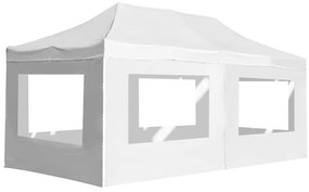 vidaXL Cort de petrecere pliabil cu pereți, alb, 6 x 3 m, aluminiu