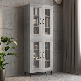 Dulap de perete suspendat, gri sonoma, 69,5x34x90 cm 1, sonoma gri