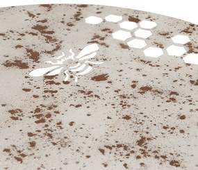 Masa Bistro, alb, din metal, cu aspect vintage, Abeille