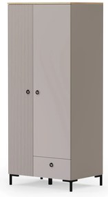Dulap de haine Demandaron 1 (taupe + stejar silverjack). 1116801