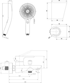 Baterie cada cu accesorii incluse, crom Kielle Vega
