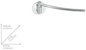WENKO 5639100 - Suport pentru prosoape de bucătărie TURBO-LOC KÜCHE, 23 x 6,5 cm, inox/argintiu