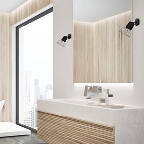 Spot de perete DANTE 1xGU10/25W/230V negru/crom lucios