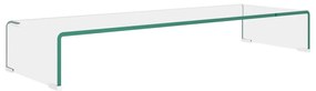 244130 vidaXL Stand TV/Suport monitor sticlă transparentă 90x30x13 cm