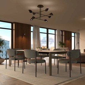 Lustra LED design modern CAPUCCINA 61.5W negru