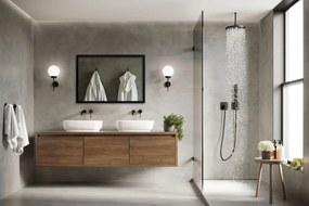 Oglinda decorativa dreptunghiulara Cadru MDF negru 100x70 cm