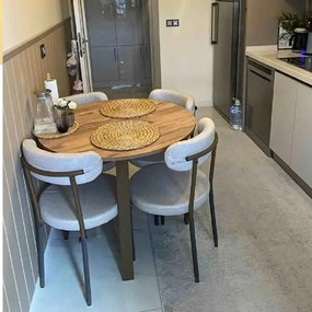 Masa bucatarie Onita rotund culoare nuc,R 90cm