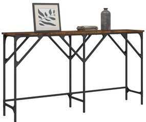 vidaXL Măsuță consolă, stejar fumuriu, 140x29x75 cm, lemn prelucrat