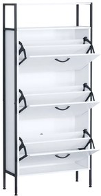 Botník TREDIS, 3 etaje, alb