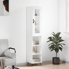 vidaXL Dulap înalt, alb, 34,5x34x180 cm, lemn prelucrat