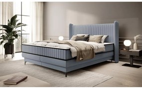 Pat matrimonial 180 cm Dalmo 180 (cu somieră) (cu sp. depozitare) (grafit + negru). 1099653