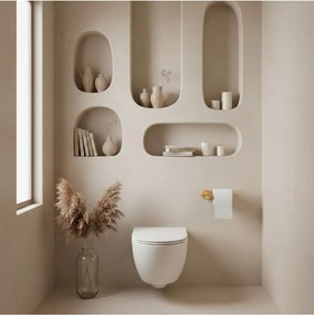 Suport hartie igienica Tomi 5809 auriu periat