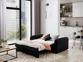 Canapea extensibila de 2 locuri LAINE, neagra