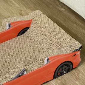 PawHut Zgârietor pentru Pisici în Formă de Mașină cu Iarbă, 50x30x12,5 cm, Roșu | Aosom Romania