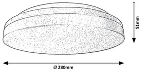 Rabalux - Plafonieră LED pentru baie LED/24W/230V IP54 3000K/4000K/6000K