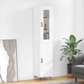 vidaXL Dulap înalt, alb, 34,5x34x180 cm, lemn prelucrat