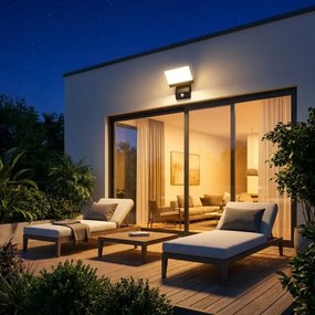 Aplica de perete LED pentru exterior cu senzor LED/18W/230V IP44 neagră