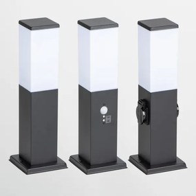 Brilagi - Lampă de exterior cu 2 prize SCHUKO NOVA 1xE27/15W/230V 40 cm IP44 neagră