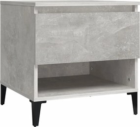 vidaXL Masă laterală, gri beton, 50x46x50 cm, lemn compozit