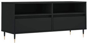 831229 vidaXL Comodă TV, negru, 100x34,5x44,5 cm, lemn prelucrat