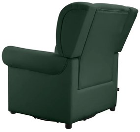 Fotoliu verde balansoar/chesterfield cu tapițerie din catifea Lillyse – Støraa