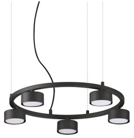 Lustră LED pe cablu Ideal Lux MINOR 5xGX53/9W/230V d. 50 cm negru