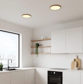 Plafoniera slim LED 2700K 3-step MOODMAKER Oja 29 Wood Foil
